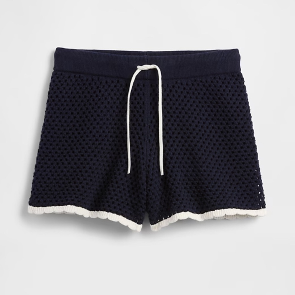 GAP Dark Blue Knit Shorts with Light Trim